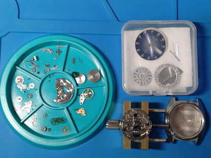 Seiko Lord Matic 5606-7230 – Calibre 5606, 25 rubis, Suwa Seikosha – cadran bleu, verre à neuf facettes, bracelet en acier d'origine – août 1972 – révisée récemment
