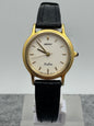 Seiko Exceline – Novembre 1986 – montre femme plaquée or avec couronne cabochon – Réf. 7321-0440