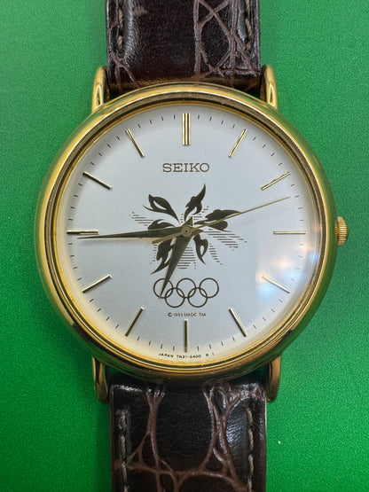 Seiko Nagano Olympic Commemorative Watch 1998 – Ref. 7N21-8A00 – Olympic Rings Dial – produziert Oktober 1997
