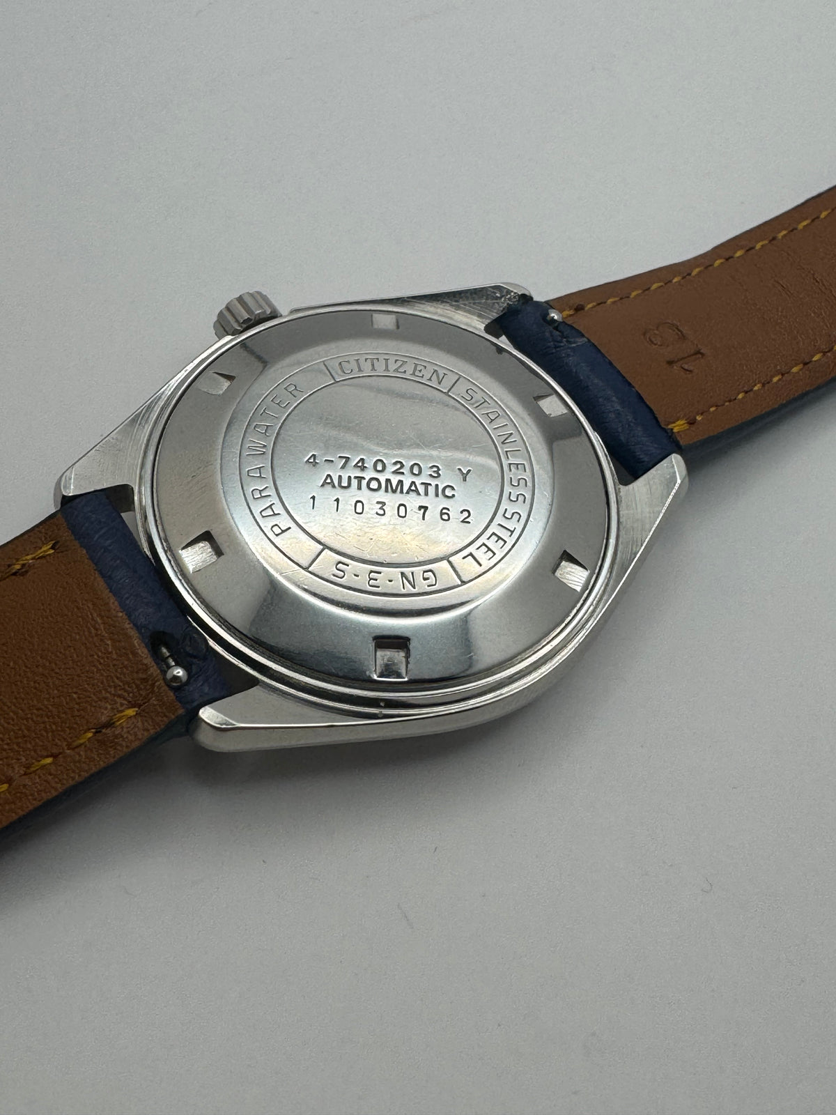 Rarity: Citizen Highness 36000 – Ref. 4-740203 Y – Caliber 7430, 36,000 bph automatic, chronometer quality – blue dial – October 1971 – freshly serviced