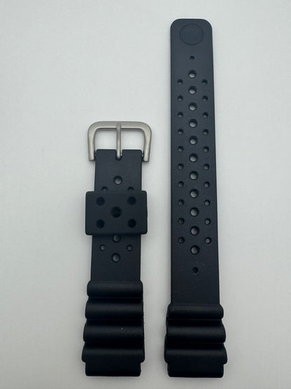 Original Seiko Diver-Armband DAL2BP (19–18 mm) – schwarz (JDM)