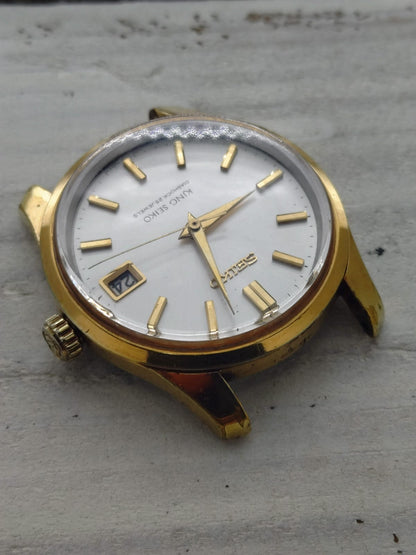 King Seiko 44KS – Ref. 4402-8000 – Caliber 4402A, manual wind with hacking seconds, Daini Seikosha – medallion case back – September 1966 – freshly serviced