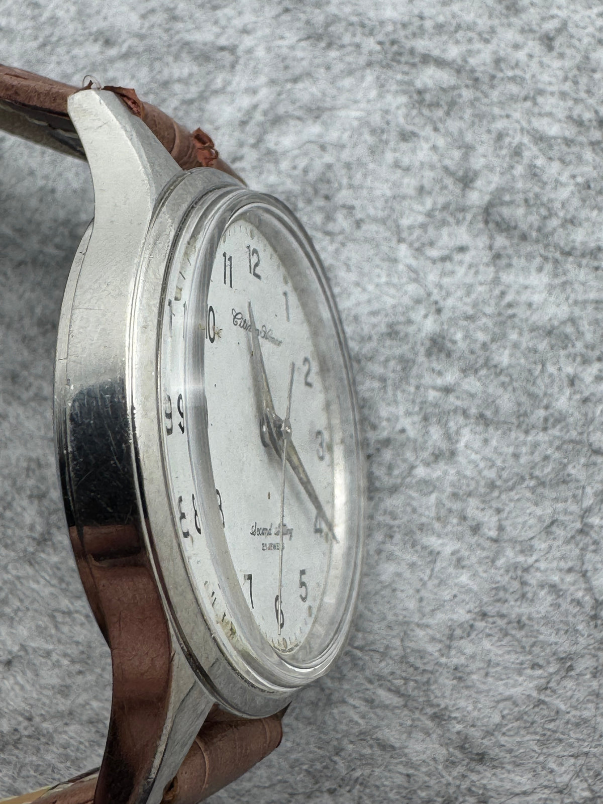 Citizen Homer Second Setting – JNR / Japanese National Railways Montre de service – Shōwa 52 (1977) – 21 rubis – fraîchement révisée