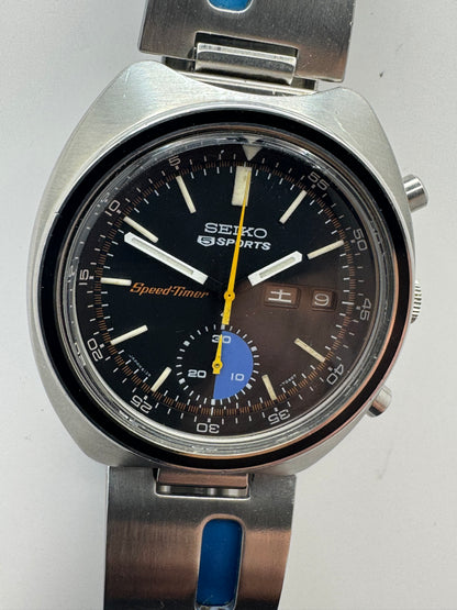 Seiko 5 Sports JDM Speed-Timer 6139-7020 – Caliber 6139, 21 jewels, Suwa Seikosha – Inner bezel, blue regatta counter – May 1971 – freshly serviced