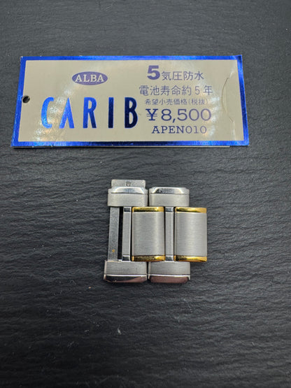 ALBA CARIB – Replacement Bracelet Link Stainless Steel/Two-Tone – Model APEN010 – SINGLE LINK (1 Piece) – like new (NOS)
