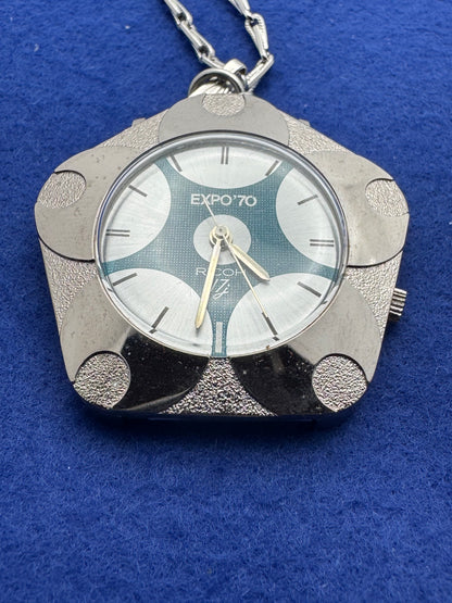 Ricoh Expo '70 Pendant Watch – Cherry Blossom Case, Blue Dial – Unworn with Original Box