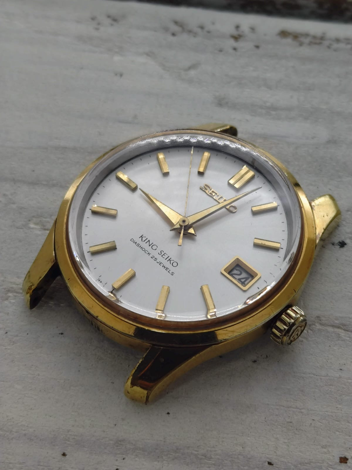 King Seiko 44KS – Ref. 4402-8000 – Caliber 4402A, manual wind with hacking seconds, Daini Seikosha – medallion case back – September 1966 – freshly serviced