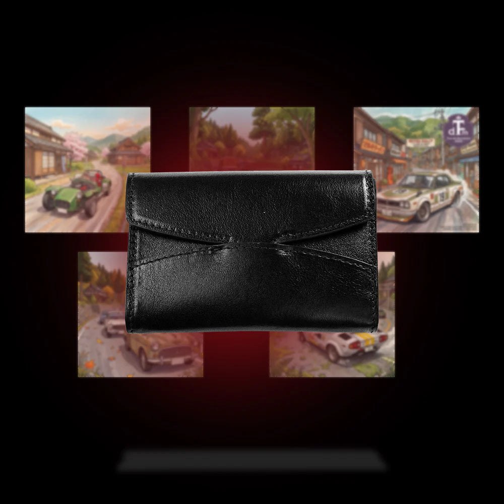 Wancher Wan-Links Meishi Leather Card Case (Black)