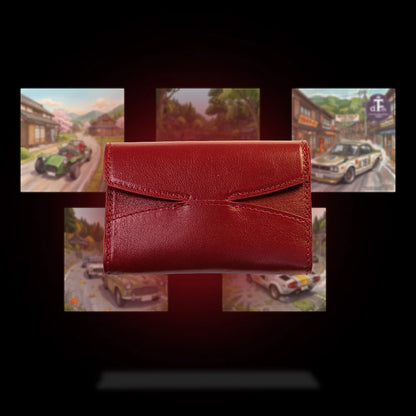 Wancher Wan-Links Meishi Leather Card Case (Red)