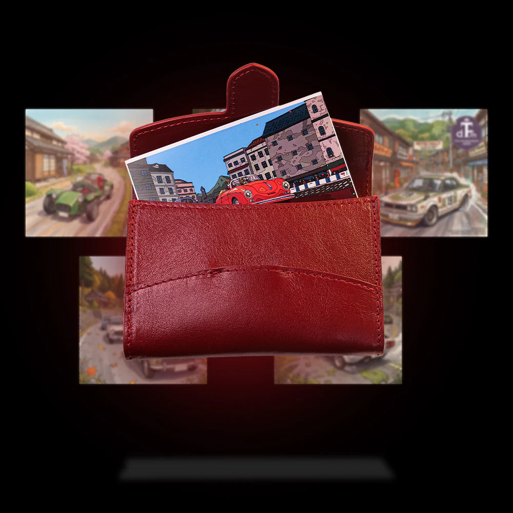 Wancher Wan-Links Meishi Leather Card Case (Red)