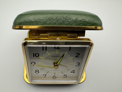 Seiko travel alarm clock – Mechanical alarm clock, 2 jewels (Japan, circa 1960s)