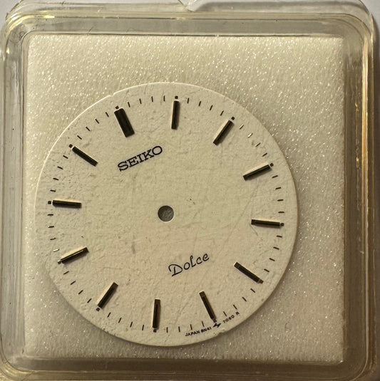 Seiko Dial – Dolce – White – Original NOS (8N41-7060)