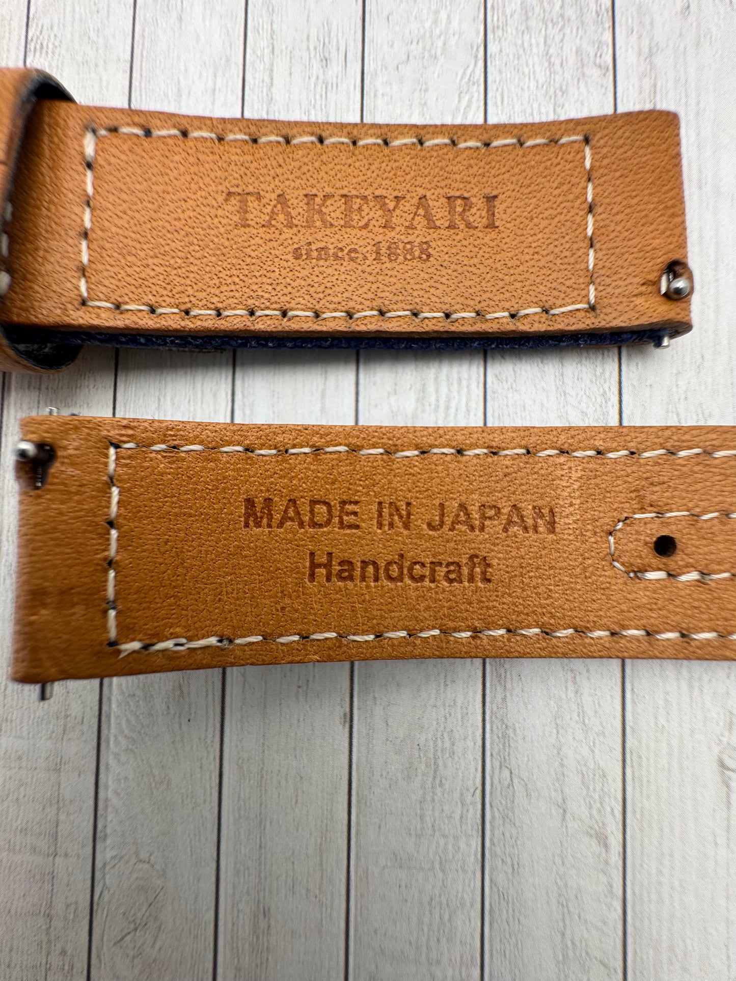 Knot Japan × Takeyari – Canvas & Leder Band 18 mm (Made in Japan)