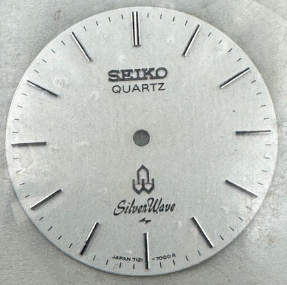 Seiko Original Zifferblatt 7121-7000 „SilverWave“ (Quartz) – NOS