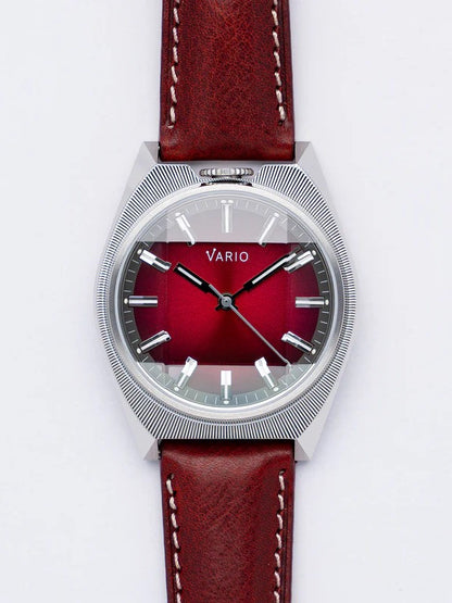 Vario Futurist Watch – Sunburst Red Fumé
