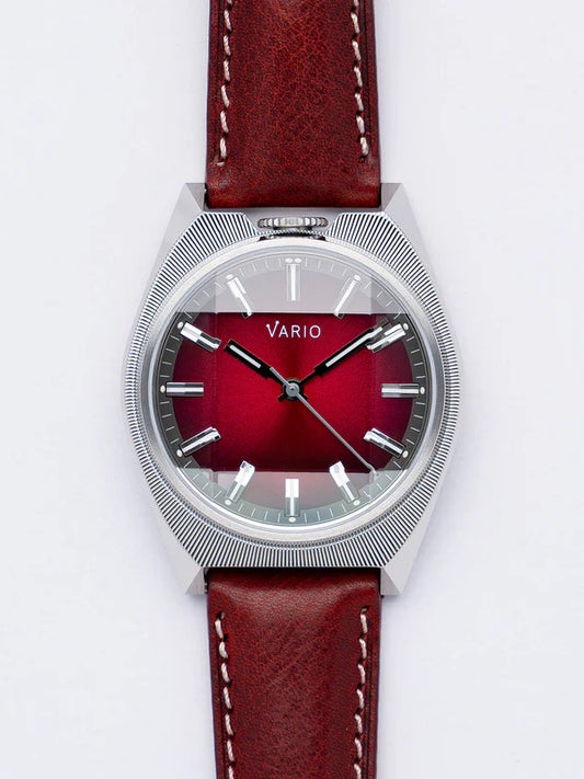 Vario Futurist Watch – Sunburst Red Fumé