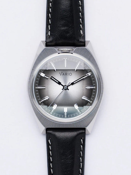 Vario Futurist Watch – Sunburst Silver Fumé