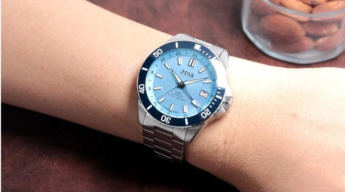 JIOS GMT Diver's 104 Lake Biwa Blue – Japanese Microbrands - Mario