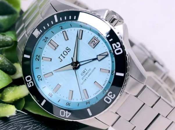 JIOS GMT Diver's 104 Lake Biwa Blue – Japanese Microbrands - Mario