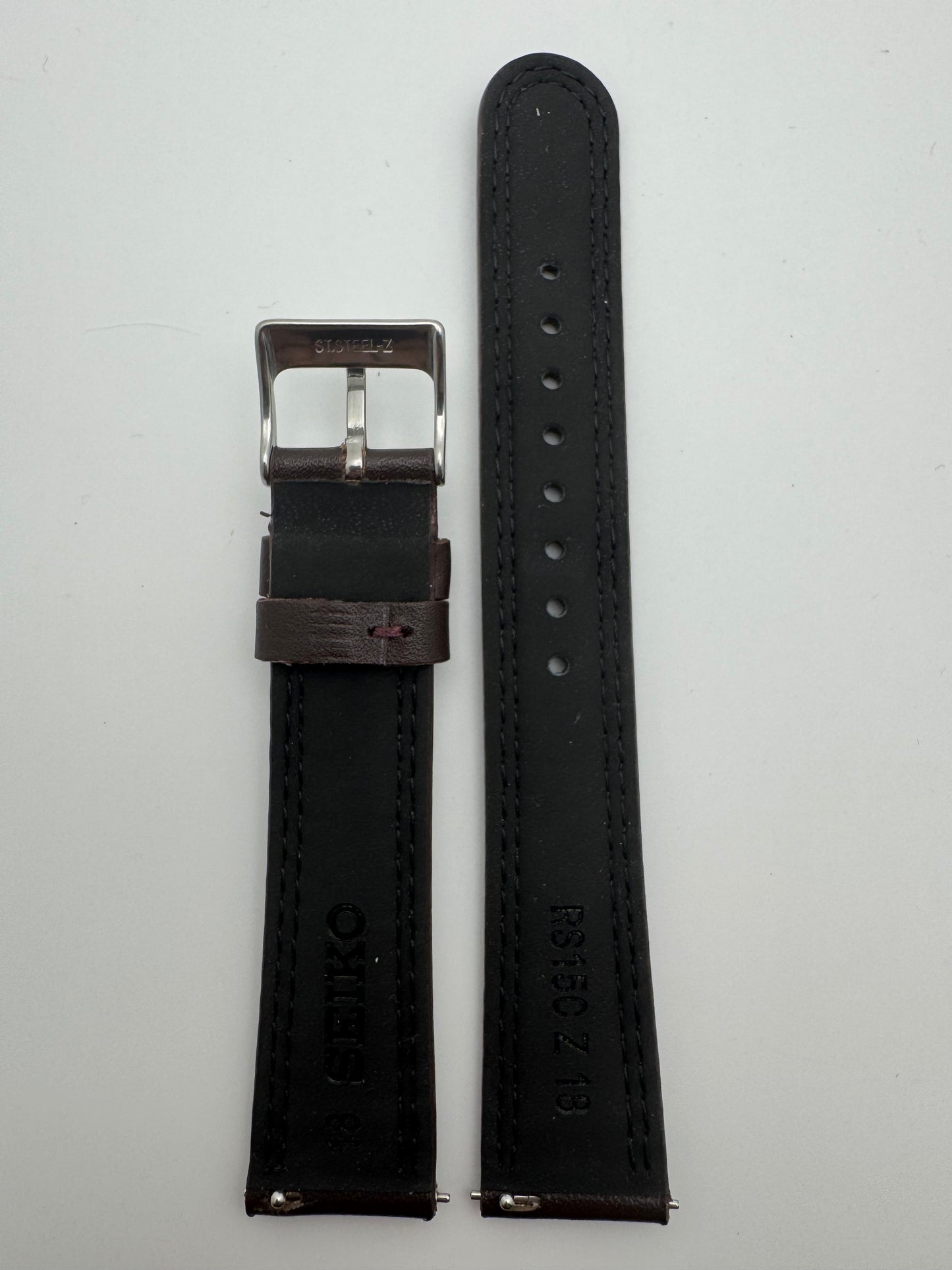 Seiko Leather Strap RS15C18DBN 18-16 with Quick Release System 18 mm – Smooth Cowhide, Dark Brown (JDM)