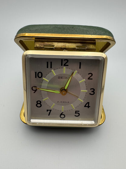 Seiko travel alarm clock – Mechanical alarm clock, 2 jewels (Japan, circa 1960s)