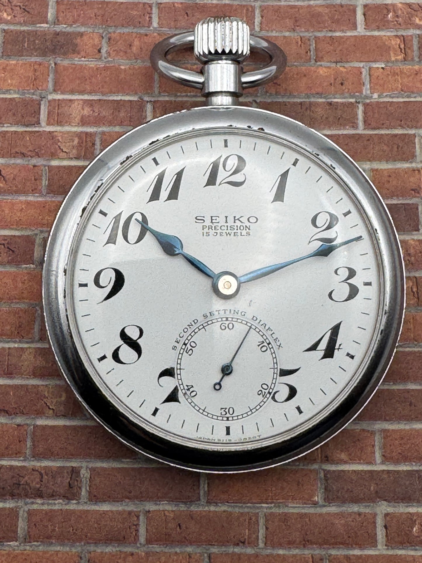 Seiko Eisenbahner-Taschenuhr – 15 Jewels – Precision – Showa 45 (1970)