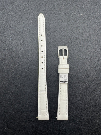 TEN TO SEN Leather Strap White – 10 mm (Made in Japan)