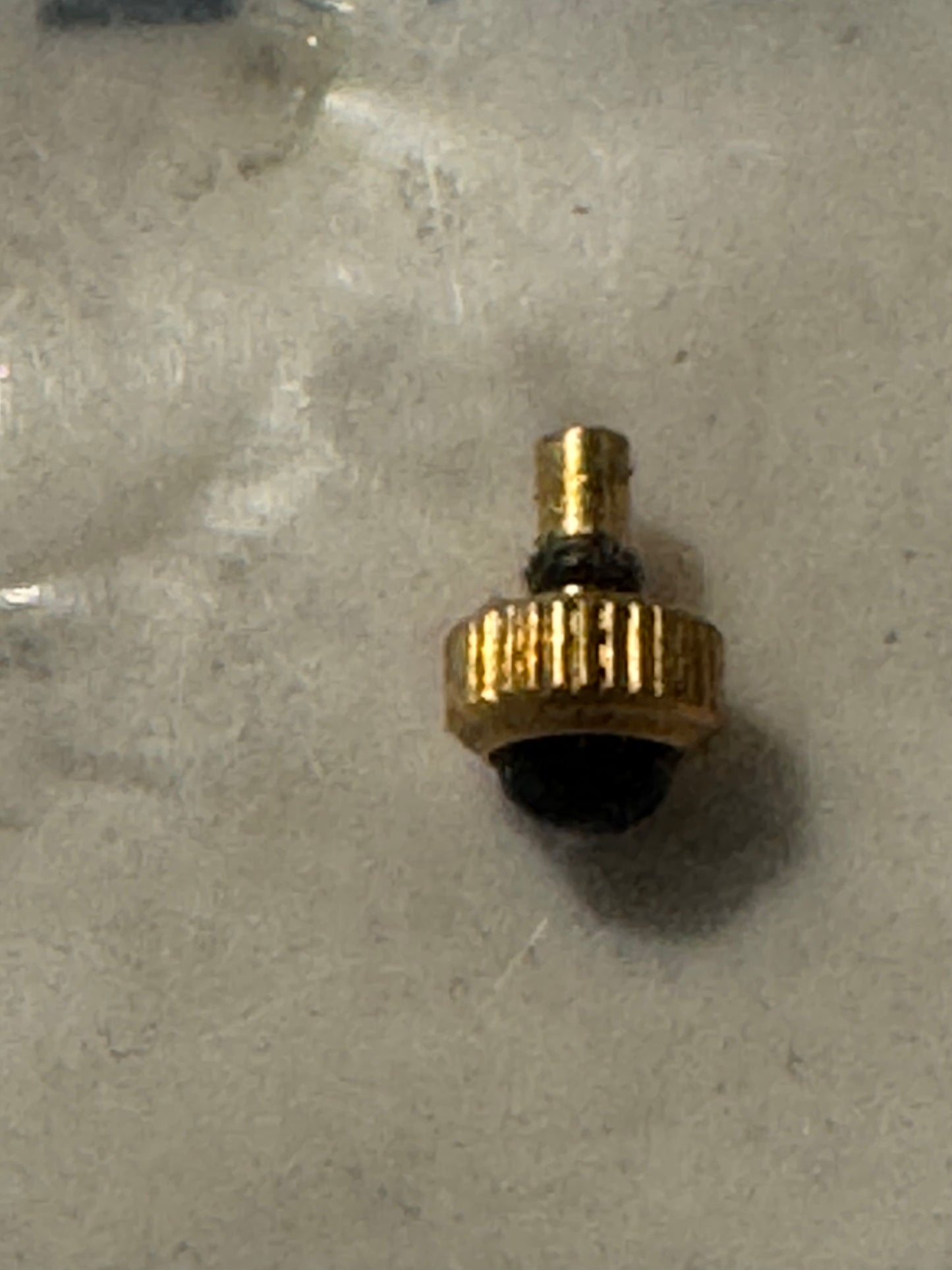 Seiko Crown 25M25DA5 – gold-plated with stone – 3 o'clock position – NOS 