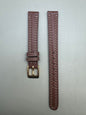 Original Seiko Lederarmband DEE5 (12–10 mm) – braun, Kalbsleder, goldfarbene Schließe (JDM)