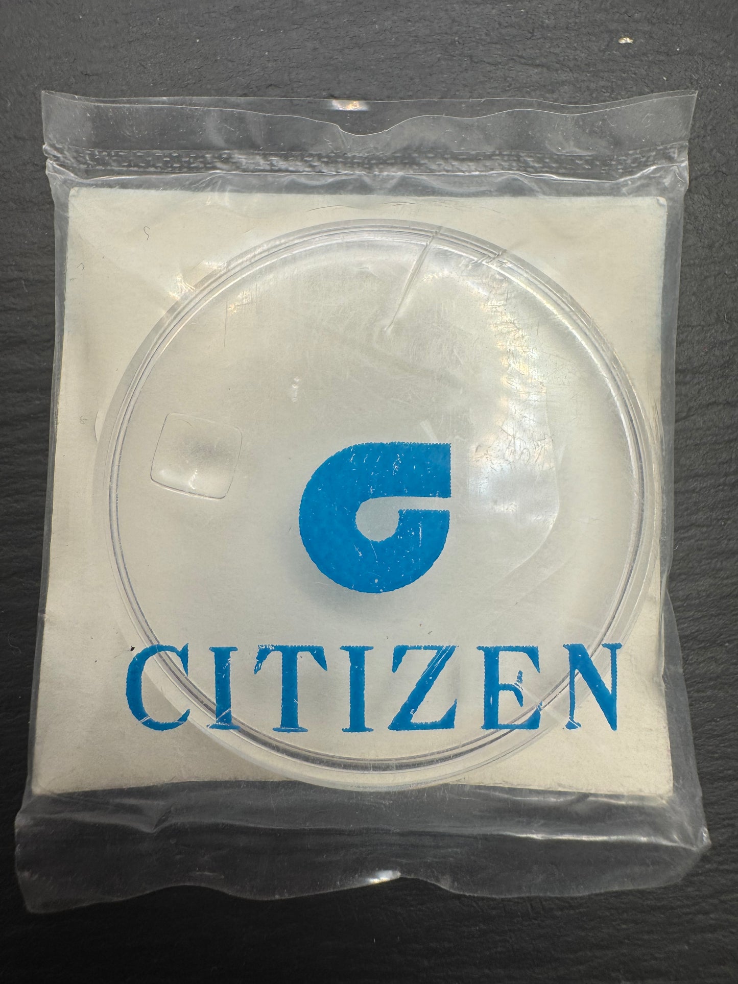 Citizen Starlight PW Crystal 54-0036 – Ø approx. 35 mm – Vintage Watch Glass with Date Magnifier – NOS