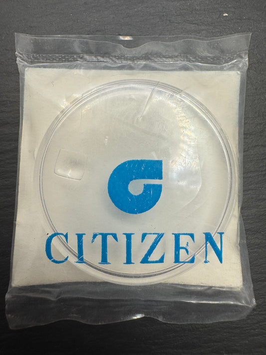 Citizen Starlight PW Crystal 54-0036 – Ø approx. 35 mm – Vintage Watch Glass with Date Magnifier – NOS