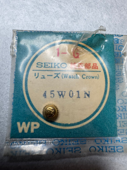 Seiko NOS Krone 45W01N, vergoldet – Seiko Chorus – 1 Stück