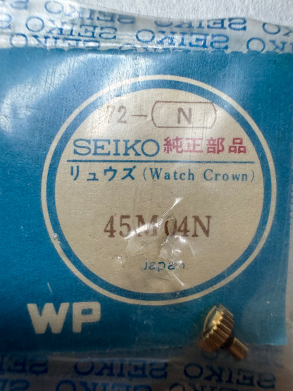 Seiko NOS Krone 45M04N, vergoldet – Lord Matic 5606 / King Seiko 56KS u. a. – 1 Stück