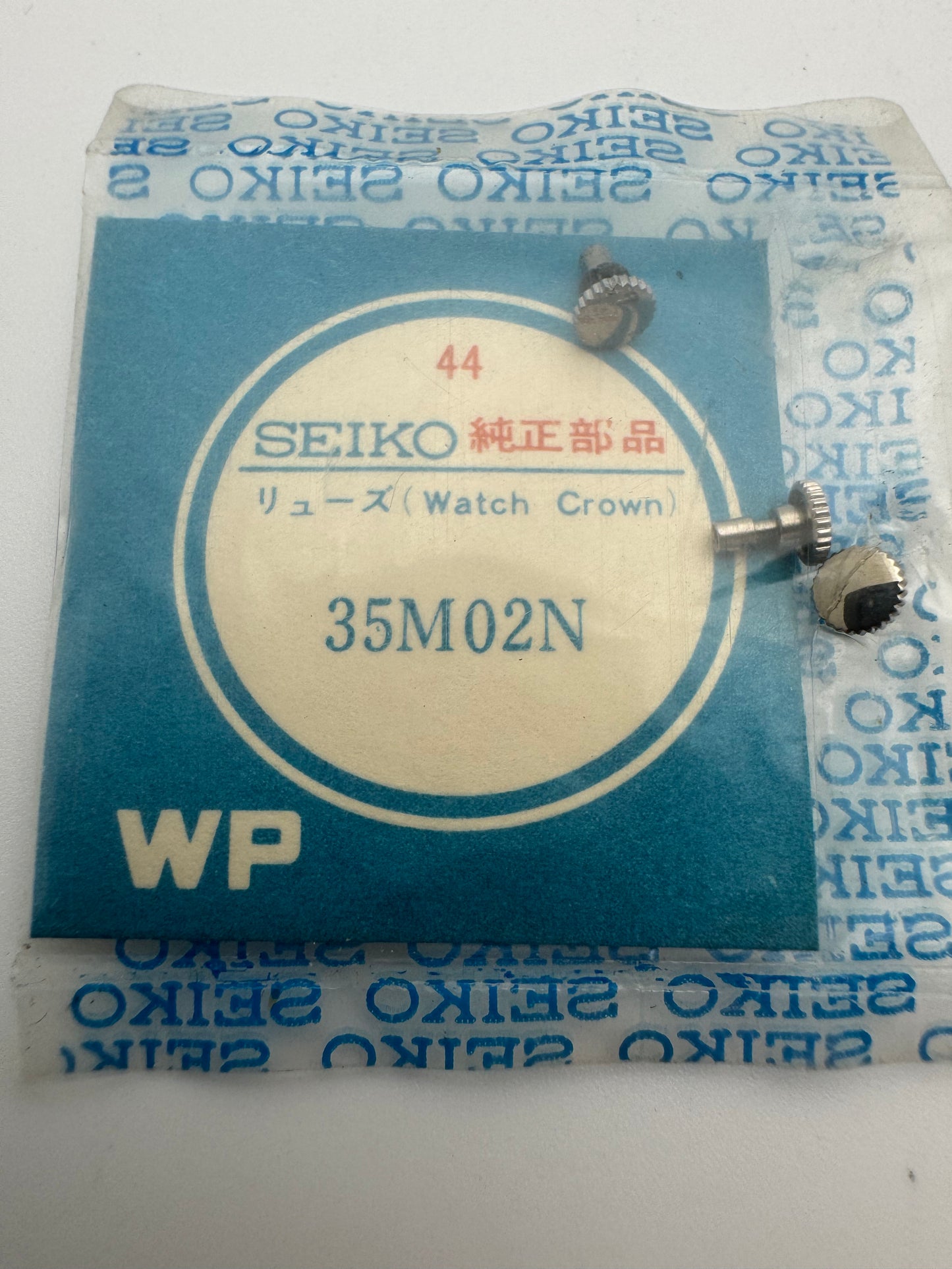 Seiko NOS Krone 35M02N, Stahl – Seiko 66 Handaufzug (6601 / 6606) – 1 Stück