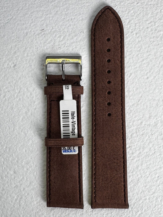 B-Ware Italo-Vintage Mittelbraun 22 mm – Außenseite