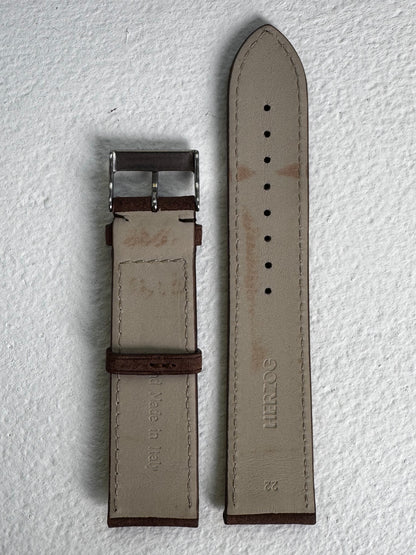 B-Ware Italo-Vintage Mittelbraun 22 mm – Innenseite mit Abfärbung