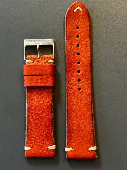 Vintage-Horse Rotbraun 22 mm – Stück B – Außenseite