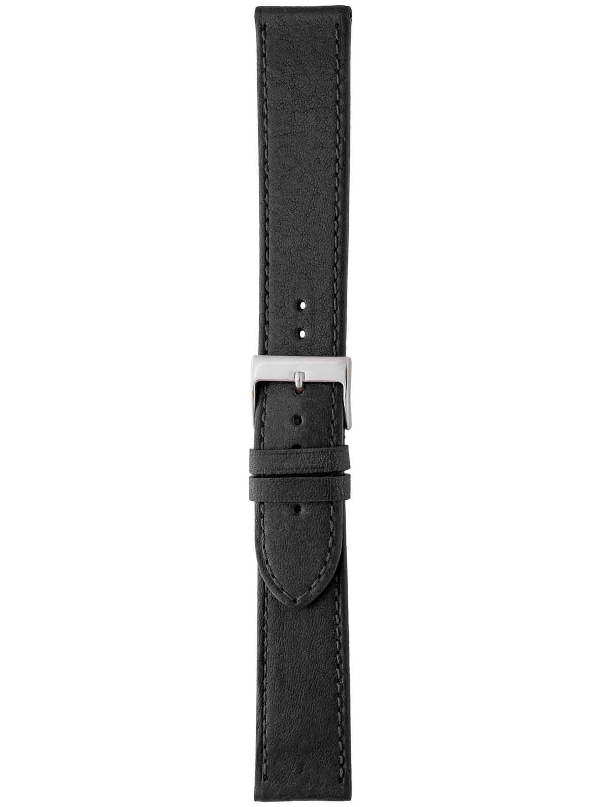 Herzog Italo-Vintage Lederarmband Schwarz