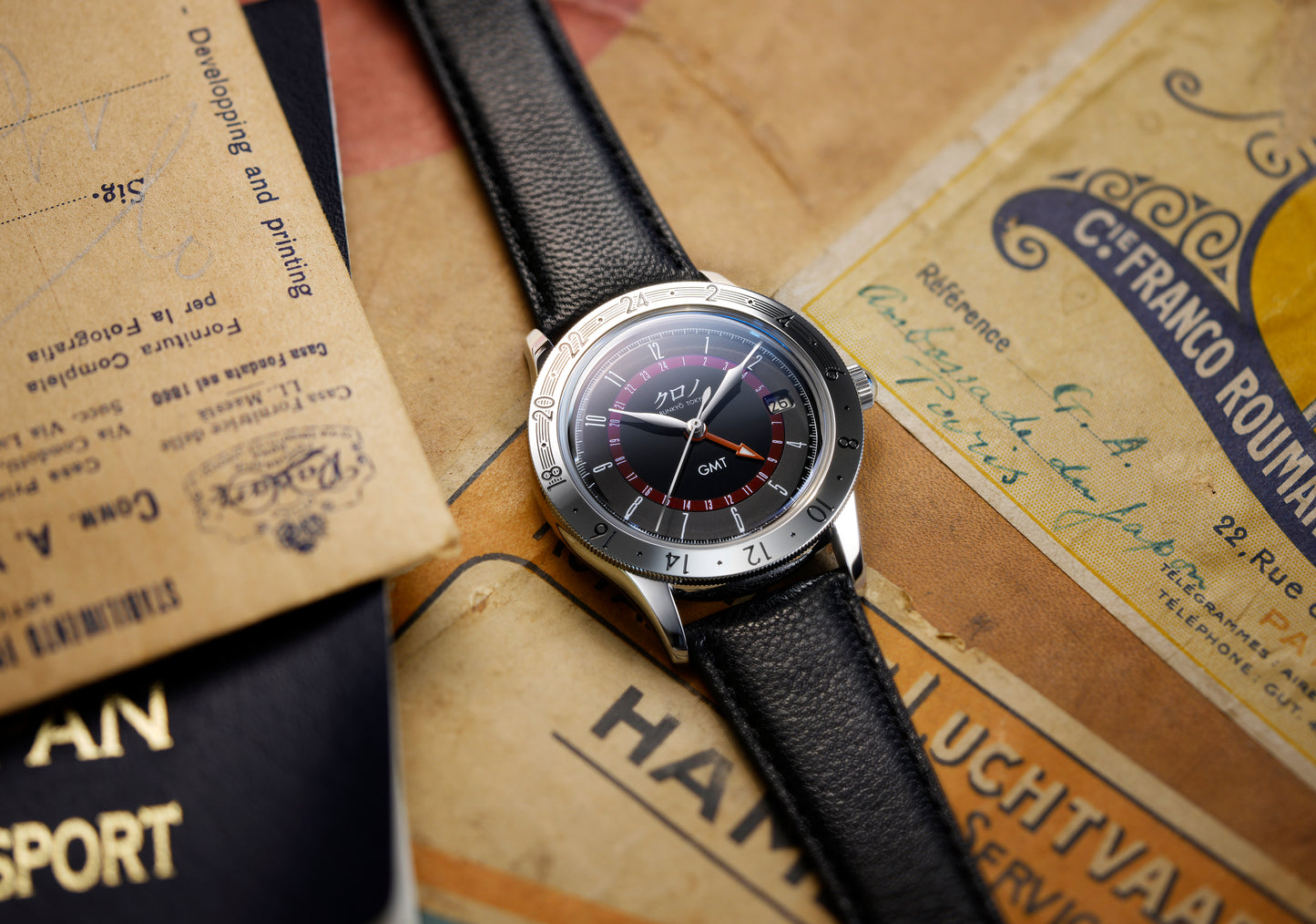 Kurono Tokyo GMT 1 - Limited Edition - 38mm - Gebraucht, Top Zustand