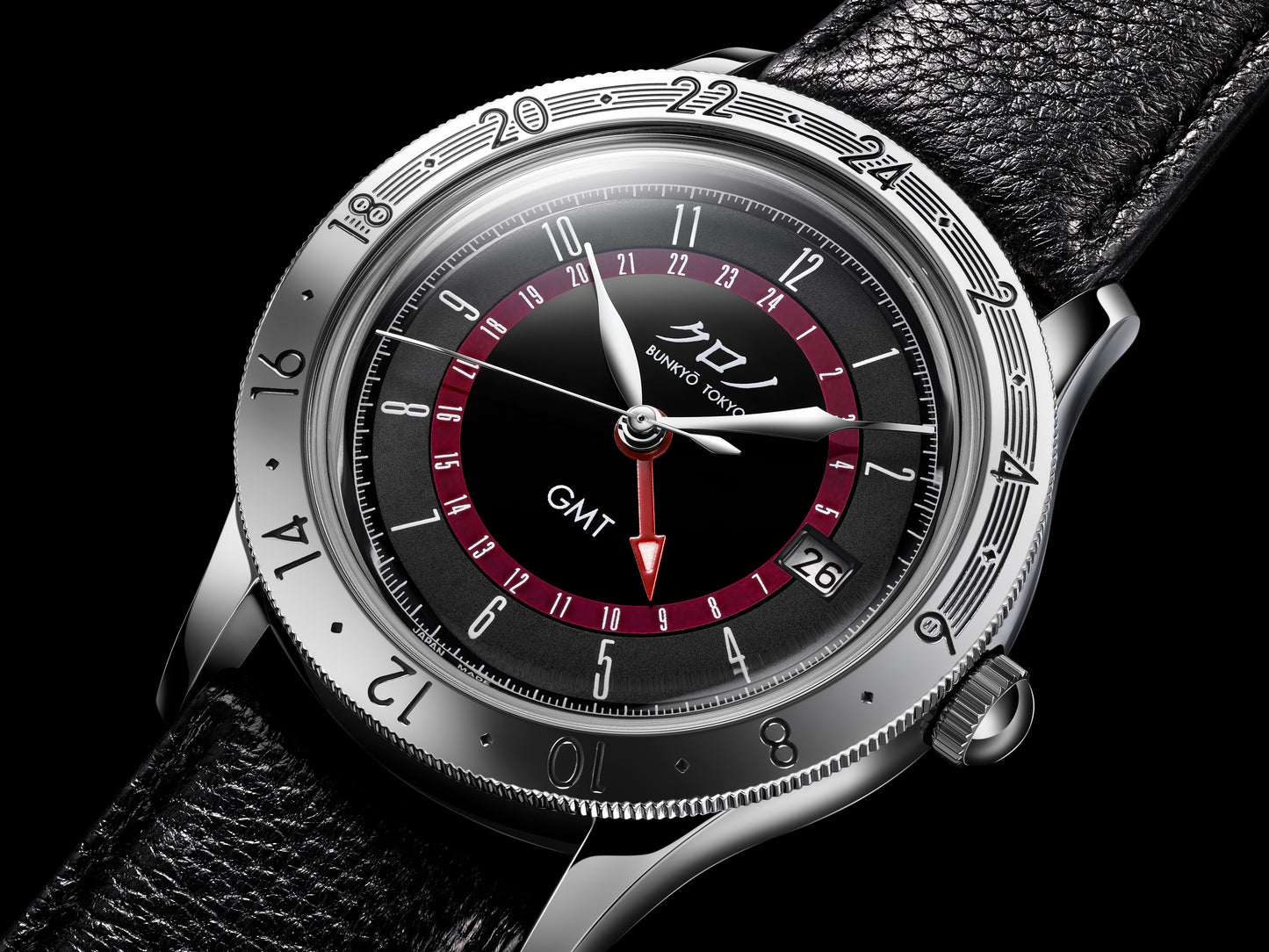 Kurono Tokyo GMT 1 - Limited Edition - 38mm - Gebraucht, Top Zustand