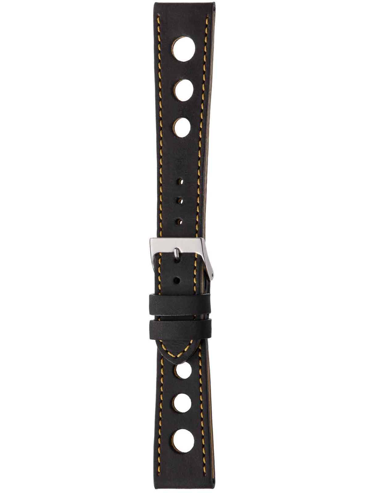 Herzog Monza Lederarmband Schwarz-Orange