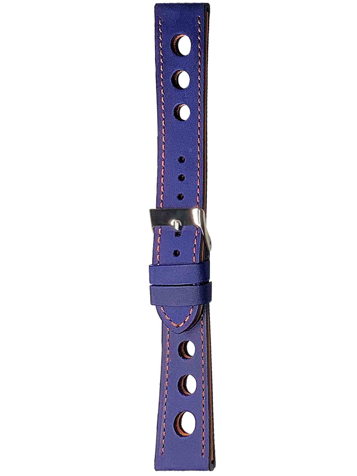 Herzog Monza Lederarmband Blau-Orange