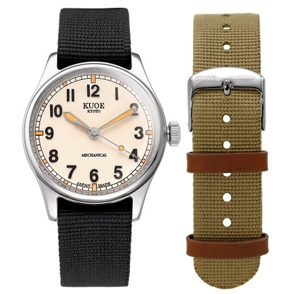 KUOE OLD SMITH 90-002 38 mm (Set mit Natoarmband Khaki+Black)