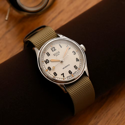 KUOE OLD SMITH 90-002 38 mm (Set mit Natoarmband Khaki+Black)