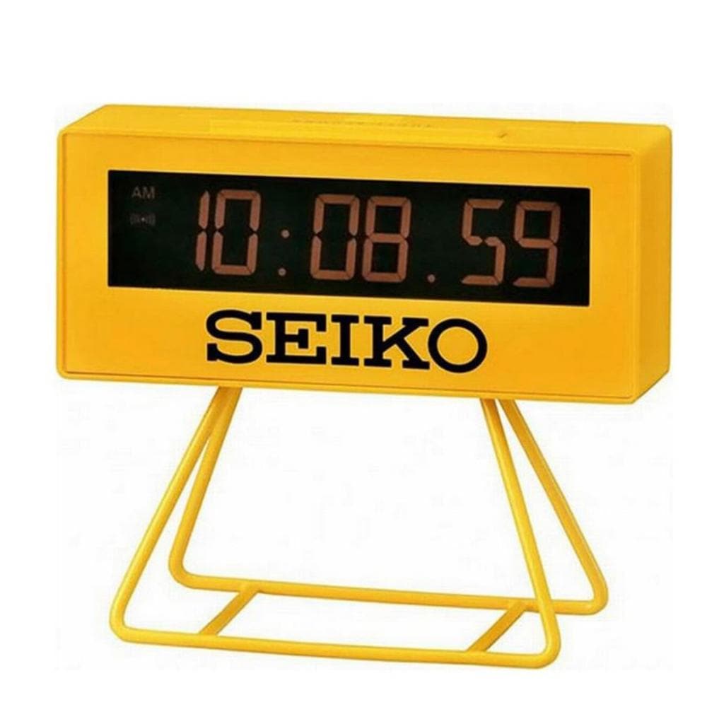 Seiko Clocks QHL062Y LCD-Wecker in Gelb