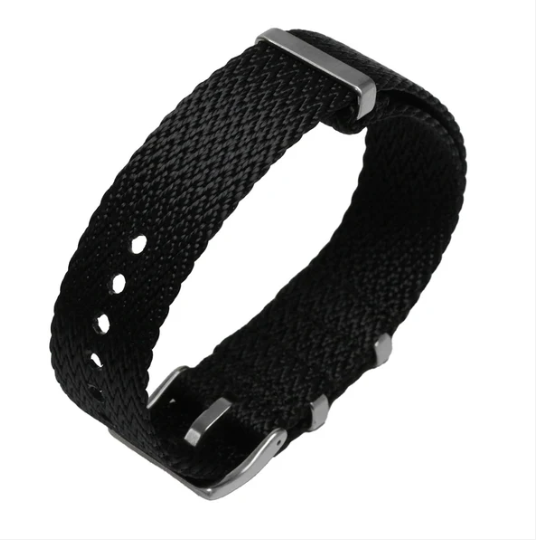 KNIS Nylon Strap "Shark Tooth" – Schwarz (20 mm)