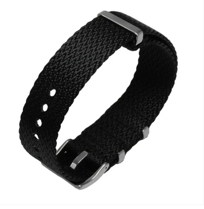 KNIS Nylon Strap "Shark Tooth" – Schwarz (20 mm)