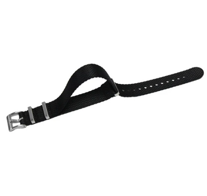 KNIS Nylon Strap "Shark Tooth" – Schwarz (20 mm)