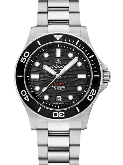 Atlantic Mariner Wave Automatic – Edelstahl / Schwarz (42 mm) - NEUHEIT