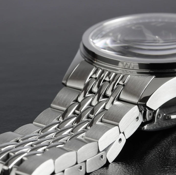 KNIS Automatik KOKU Kanji mit silbernem Zifferblatt 37 mm